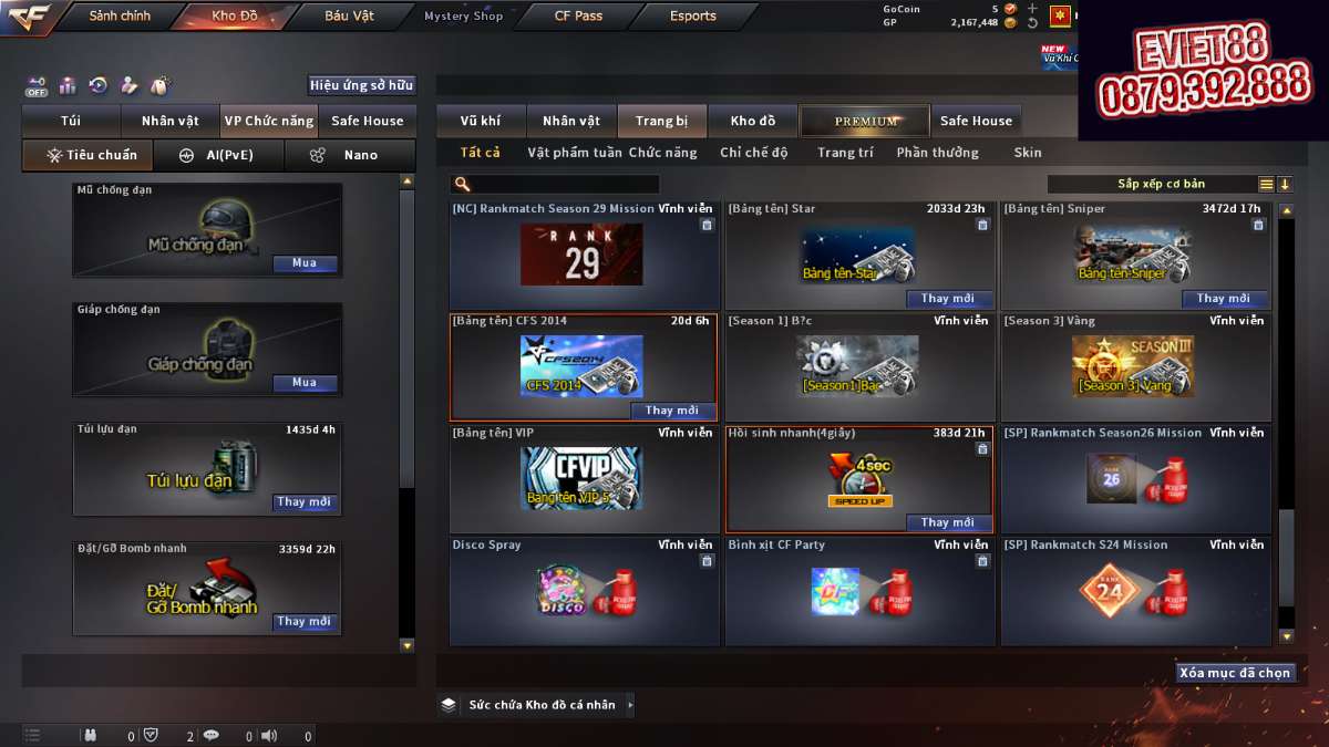 shop acc cf uy tin gia re